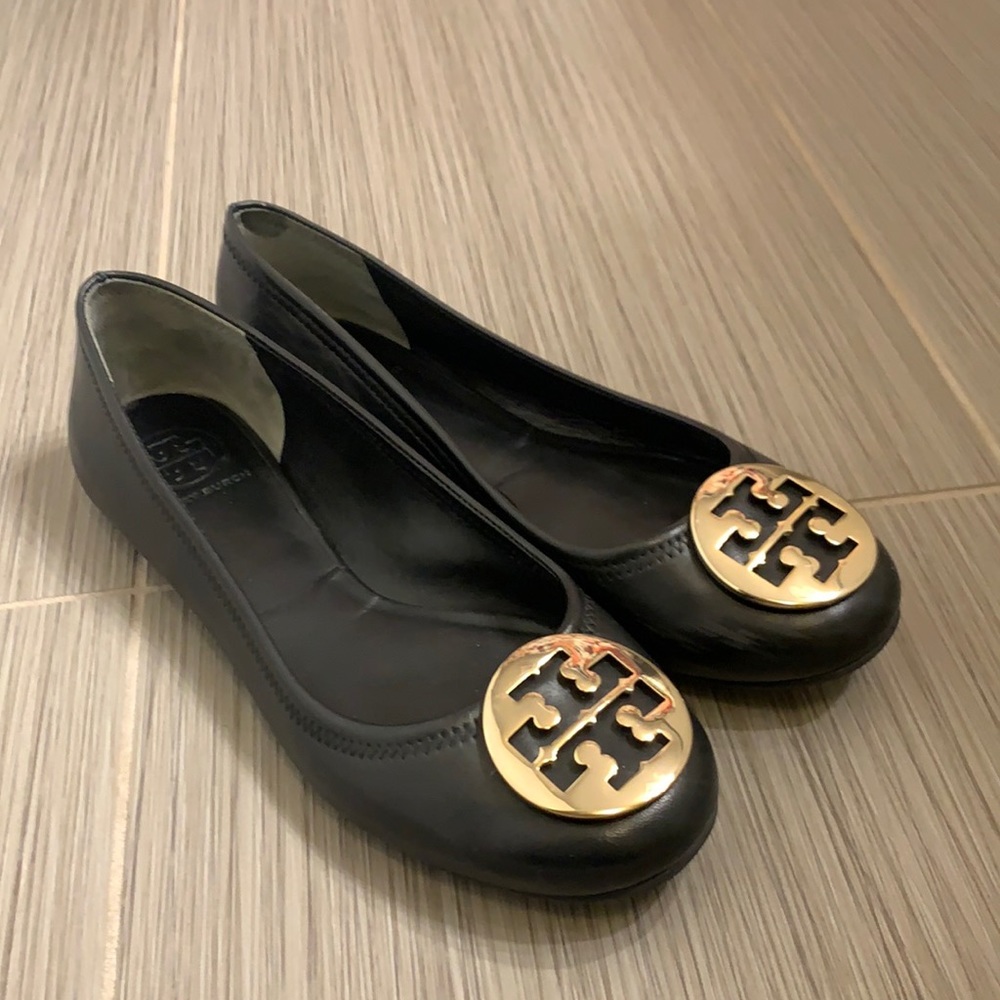Tory Burch Black Flats